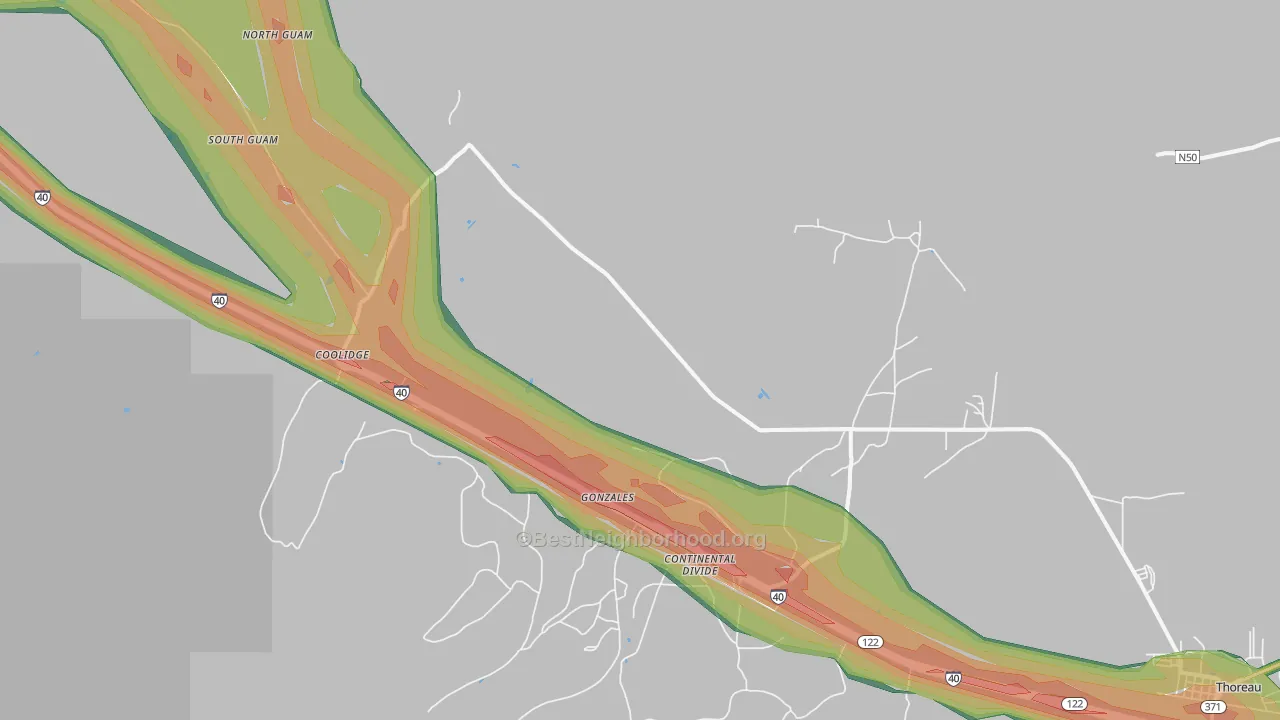 87312, NM Map of Noise Levels in 87312