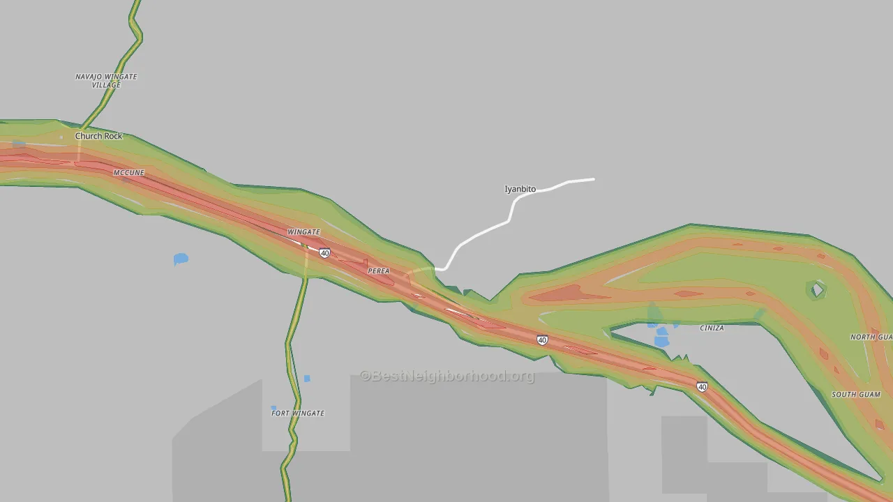 87316, NM Map of Noise Levels in 87316