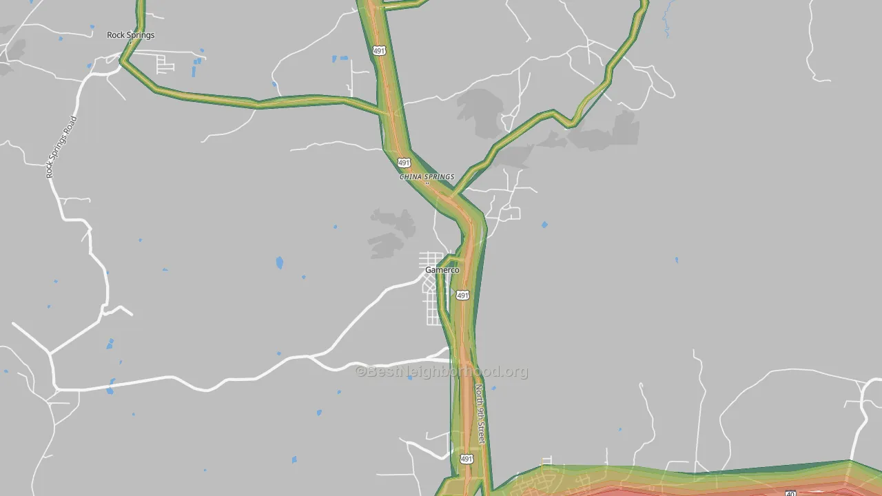87317, NM Map of Noise Levels in 87317