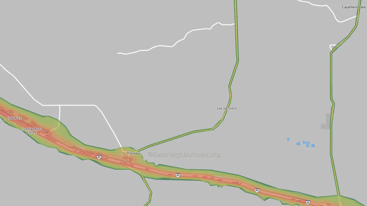 87323, NM Map of Noise Levels in 87323