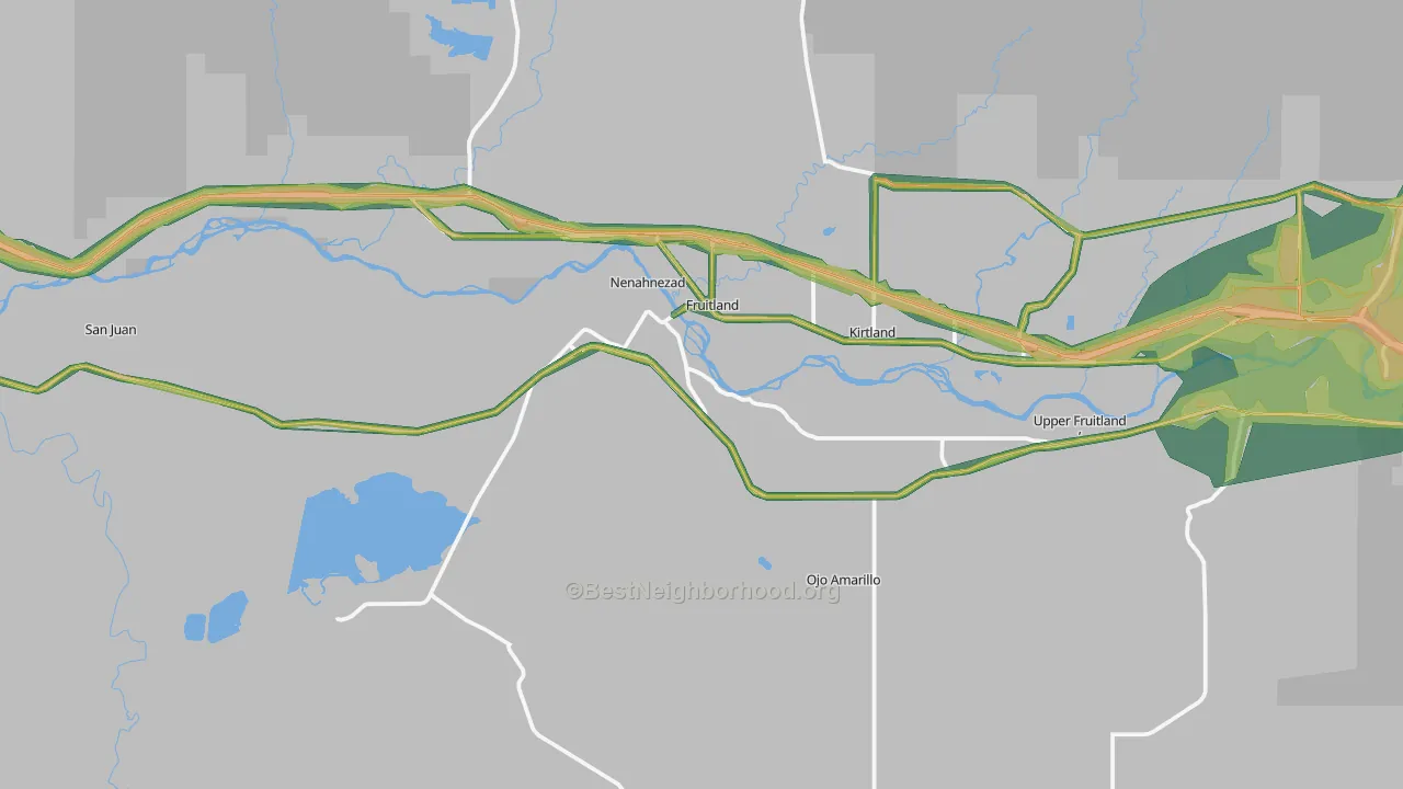 87416, NM Map of Noise Levels in 87416