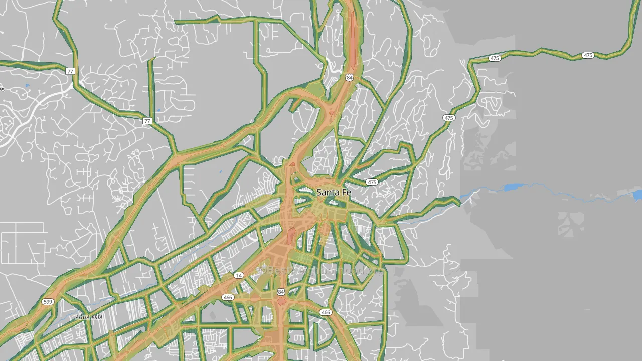 87501, NM Map of Noise Levels in 87501