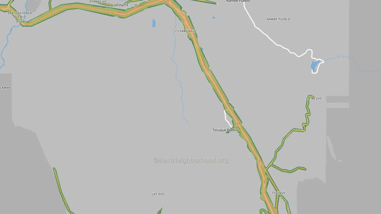87506, NM Map of Noise Levels in 87506
