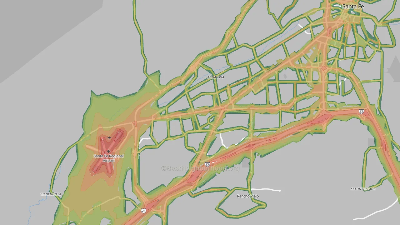 87507, NM Map of Noise Levels in 87507