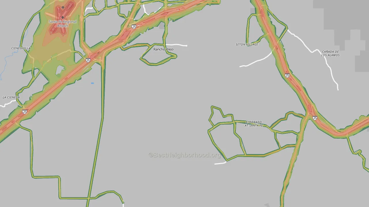 87508, NM Map of Noise Levels in 87508