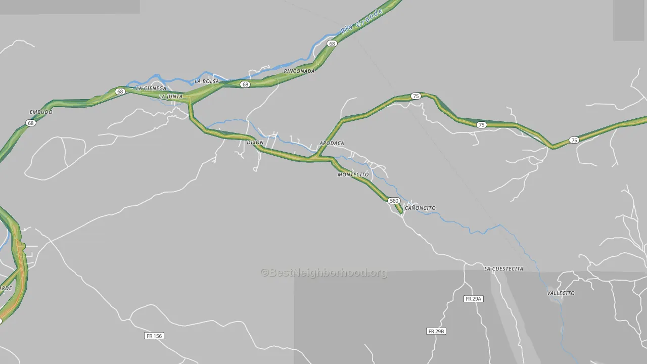 87527, NM Map of Noise Levels in 87527