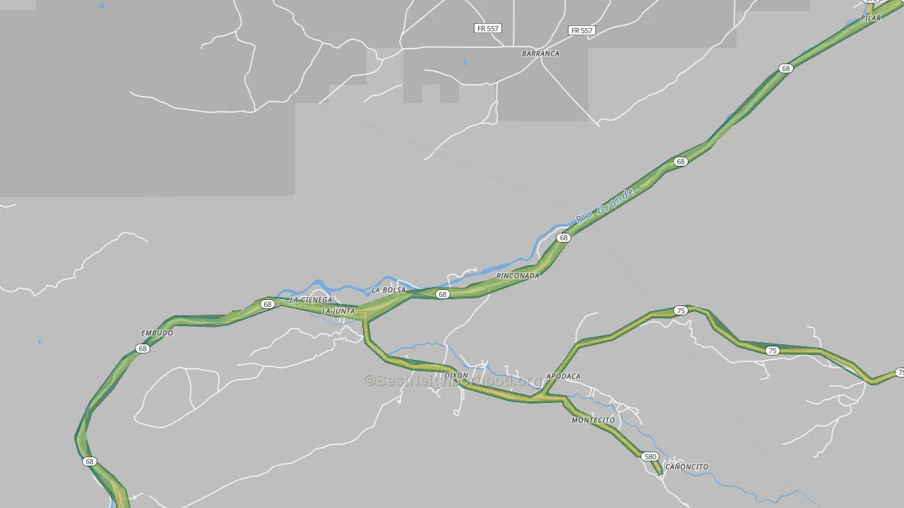 87531, NM Map of Noise Levels in 87531