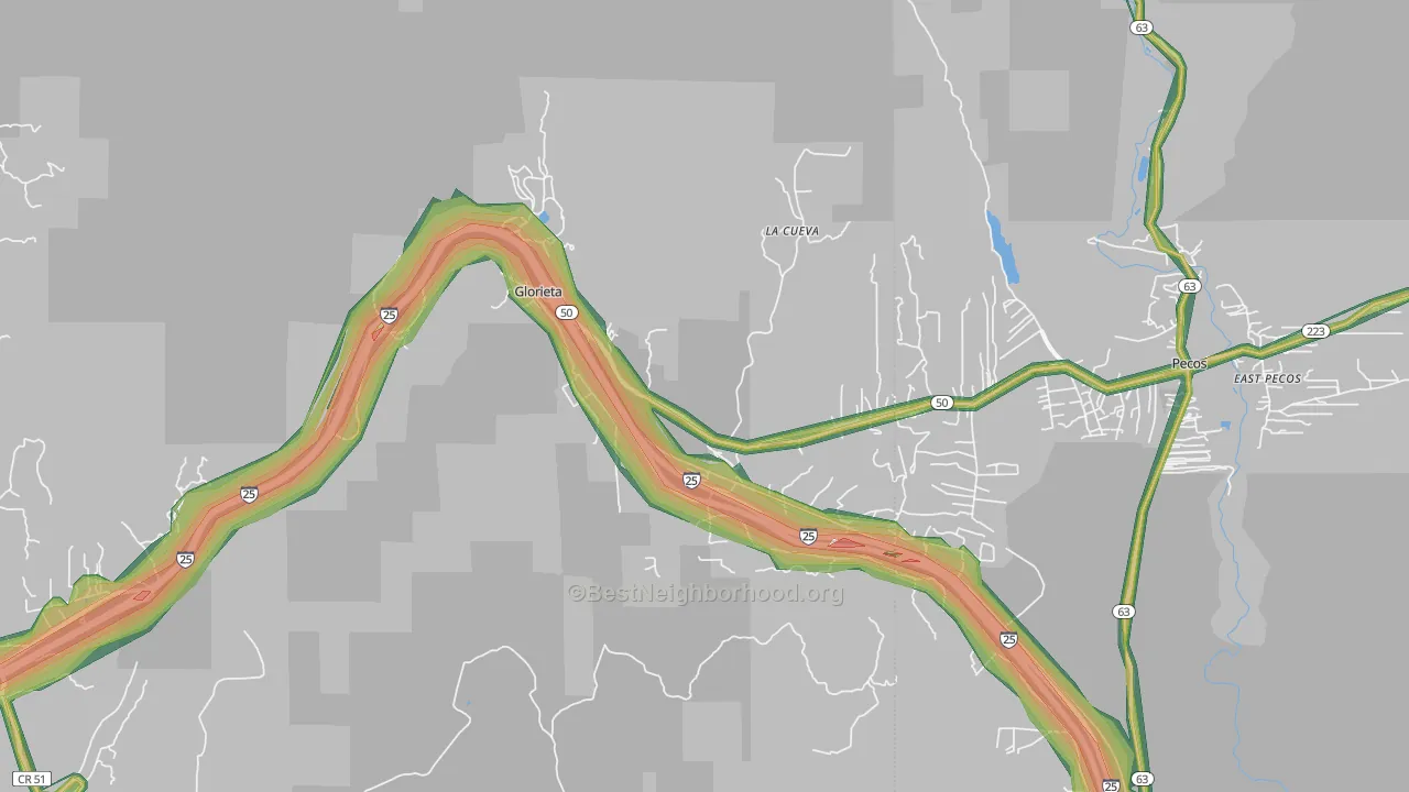 87535, NM Map of Noise Levels in 87535