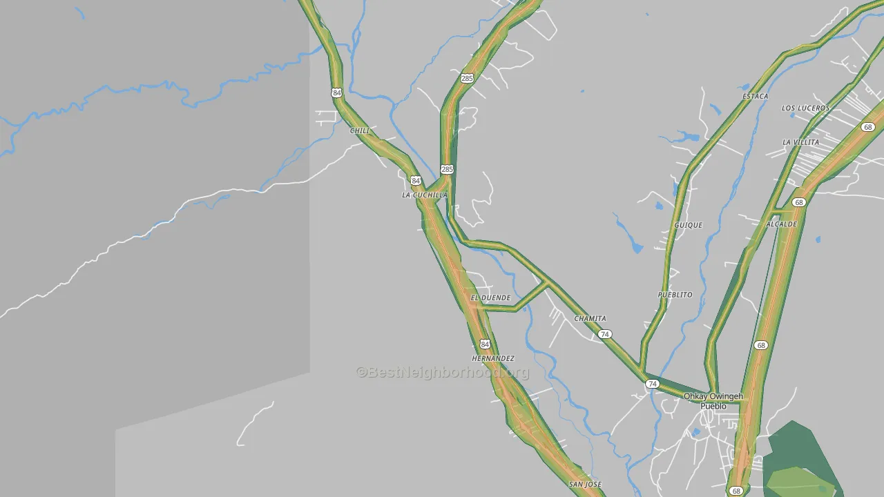 87537, NM Map of Noise Levels in 87537