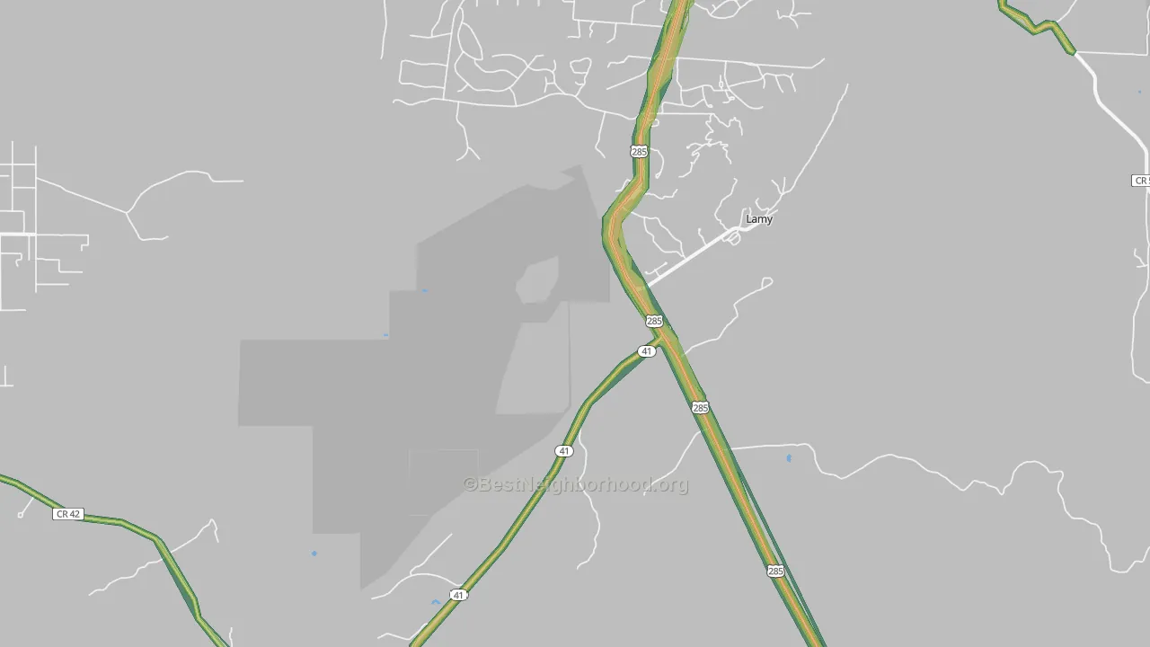 87540, NM Map of Noise Levels in 87540