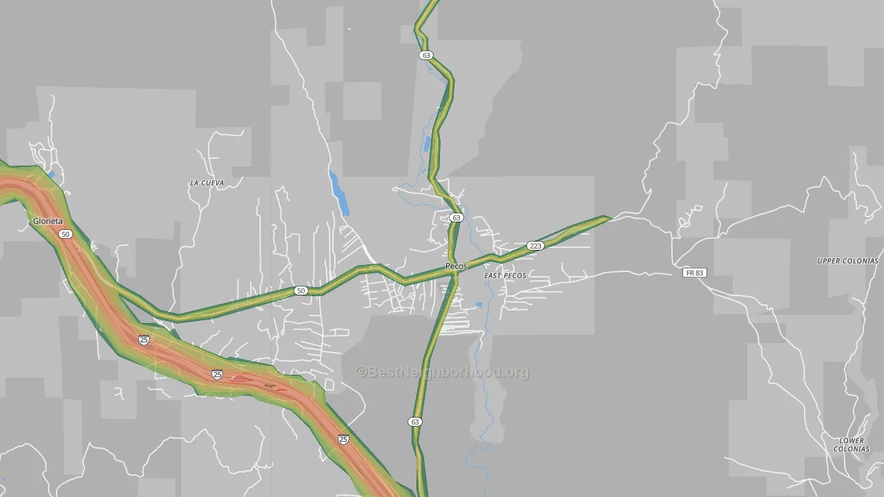 87552, NM Map of Noise Levels in 87552