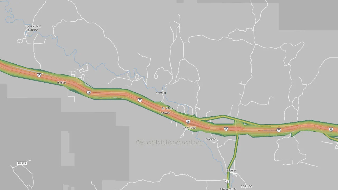 87565, NM Map of Noise Levels in 87565