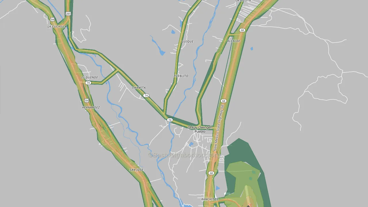 87566, NM Map of Noise Levels in 87566
