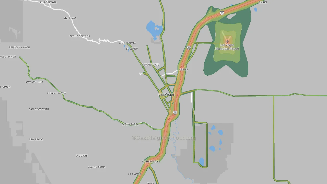 87701, NM Map of Noise Levels in 87701