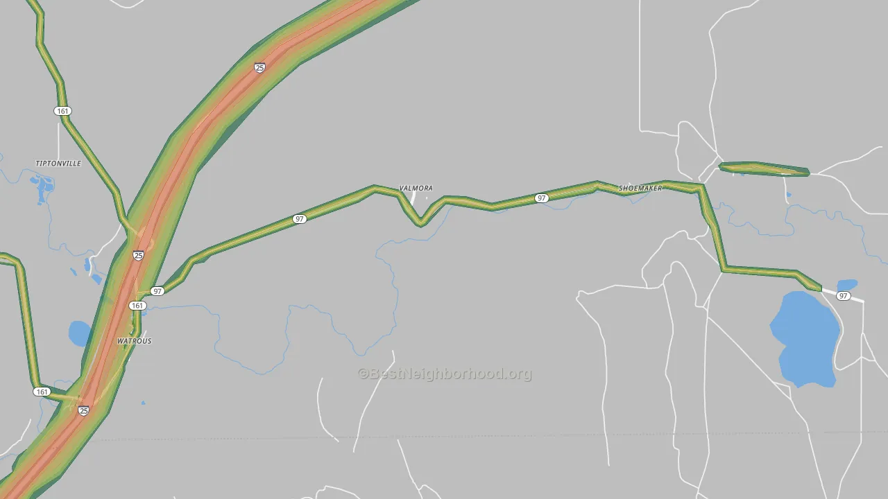 87750, NM Map of Noise Levels in 87750