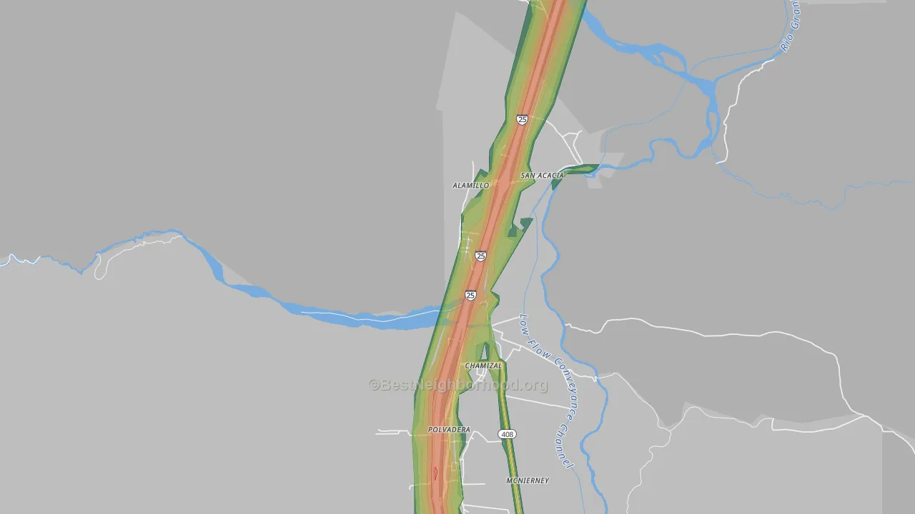87831, NM Map of Noise Levels in 87831