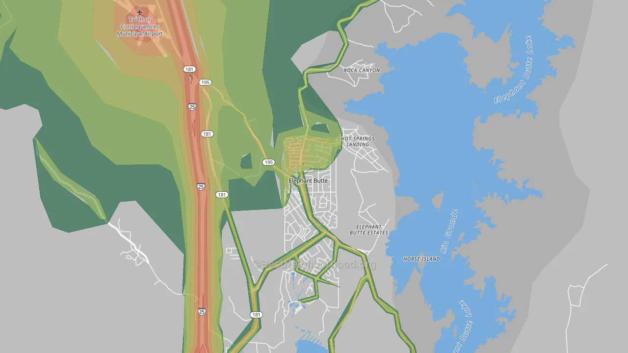 87935, NM Map of Noise Levels in 87935
