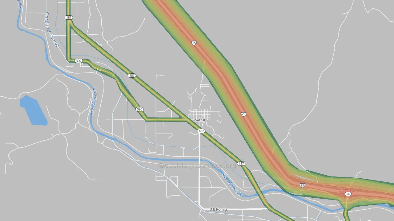 87941, NM Map of Noise Levels in 87941