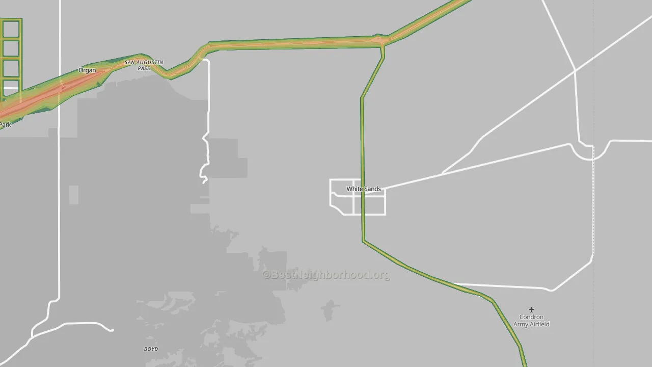 88002, NM Map of Noise Levels in 88002