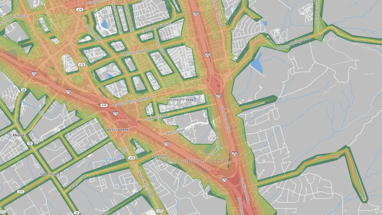 88003, NM Map of Noise Levels in 88003