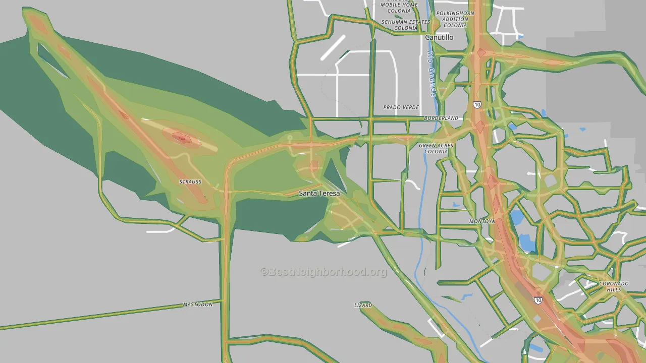 88008, NM Map of Noise Levels in 88008