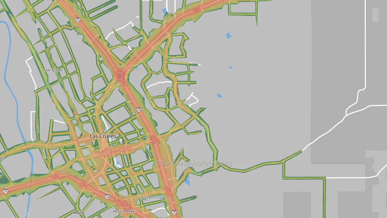 88011, NM Map of Noise Levels in 88011