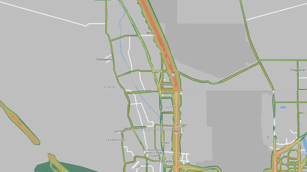 88021, NM Map of Noise Levels in 88021
