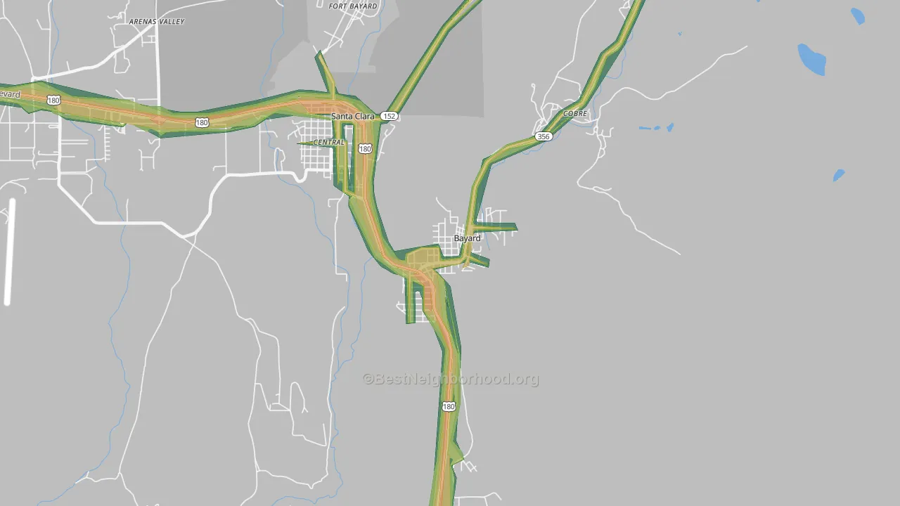 88023, NM Map of Noise Levels in 88023
