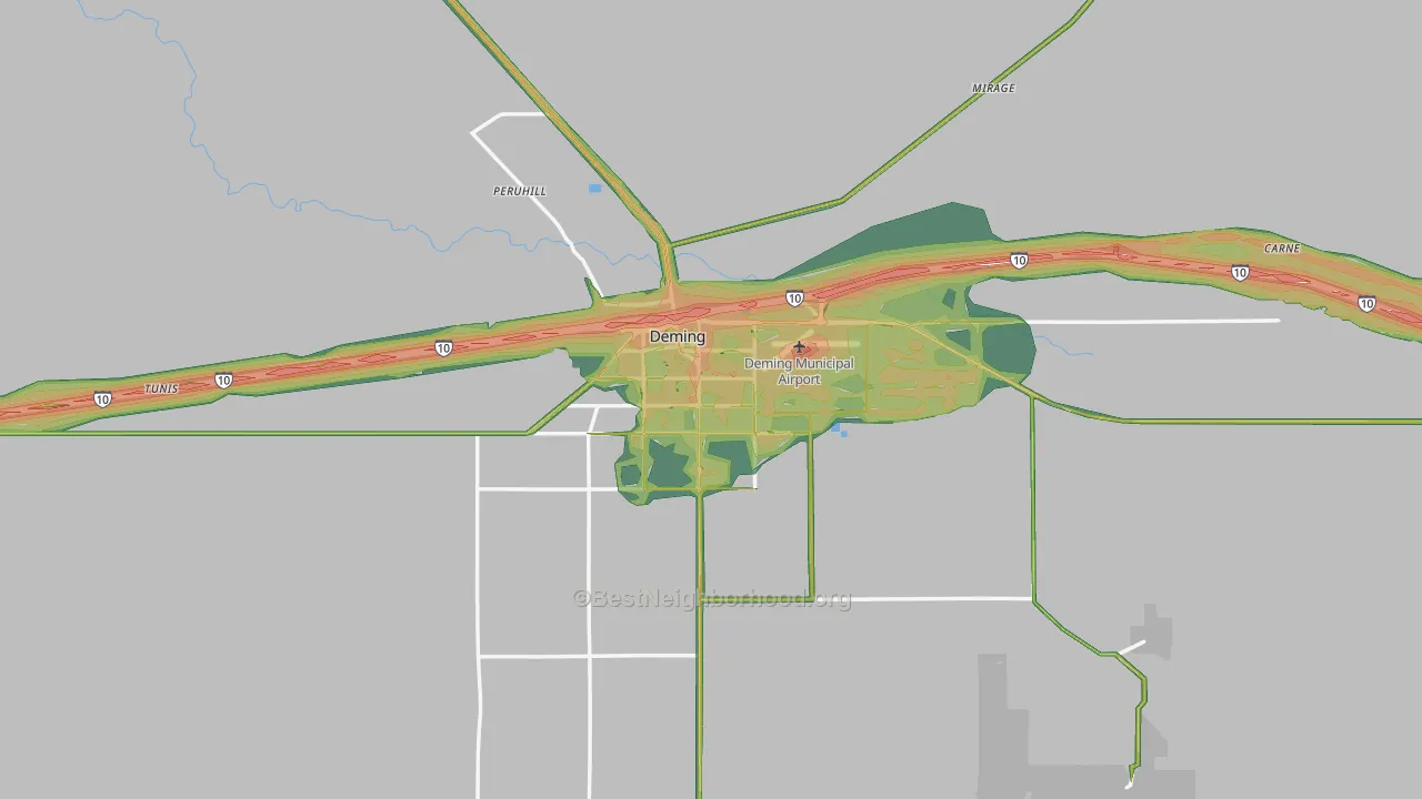 88030, NM Map of Noise Levels in 88030