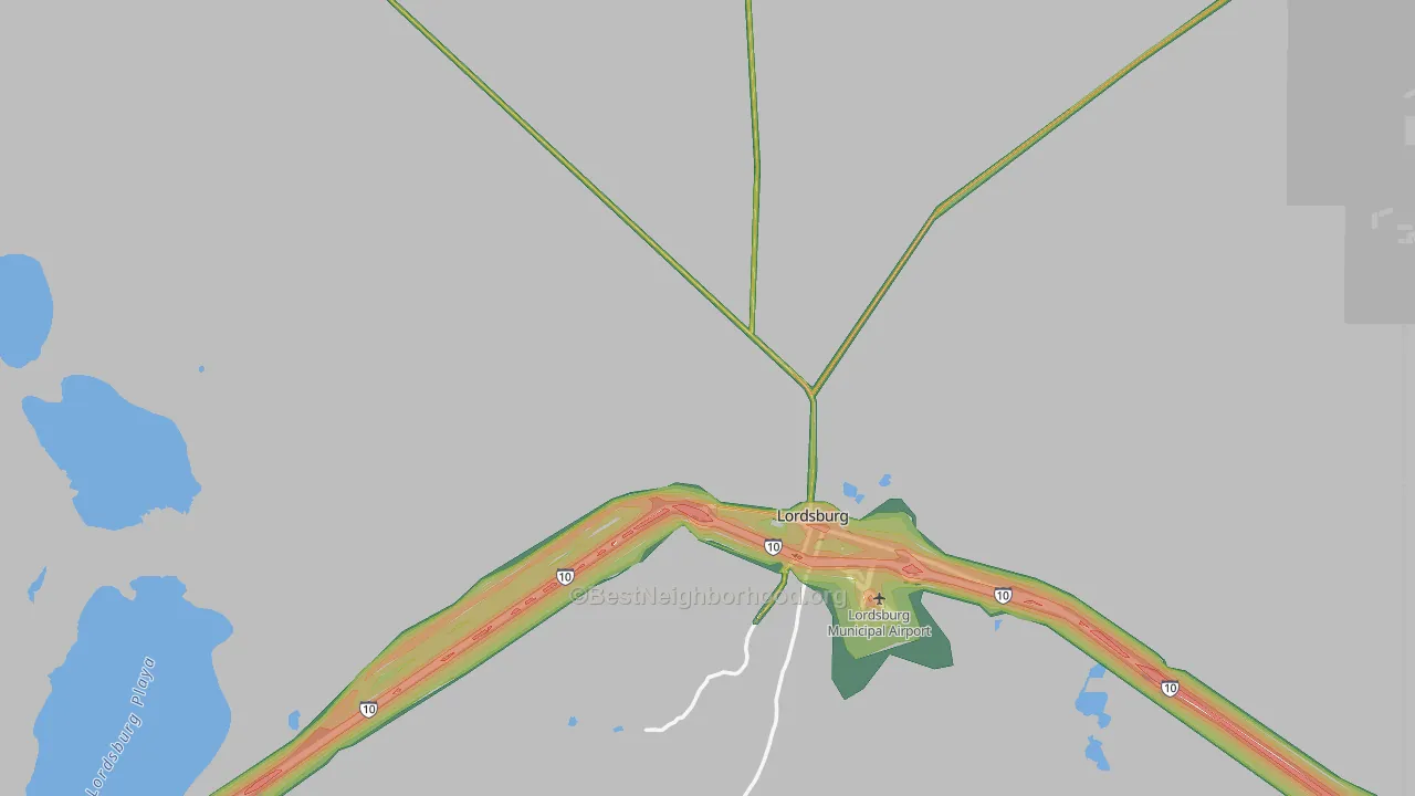 88045, NM Map of Noise Levels in 88045