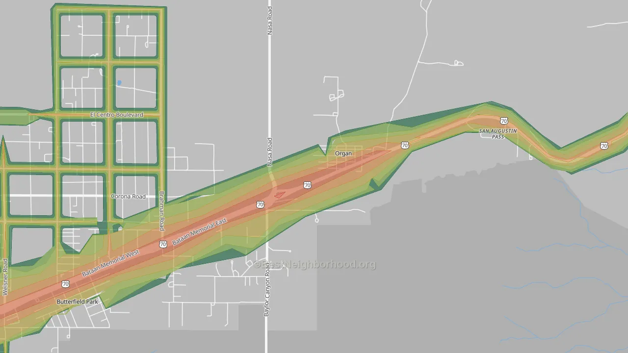 88052, NM Map of Noise Levels in 88052