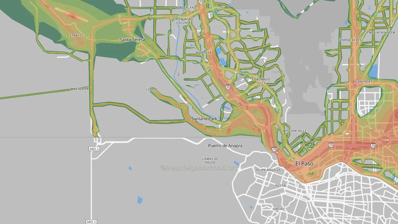 88063, NM Map of Noise Levels in 88063