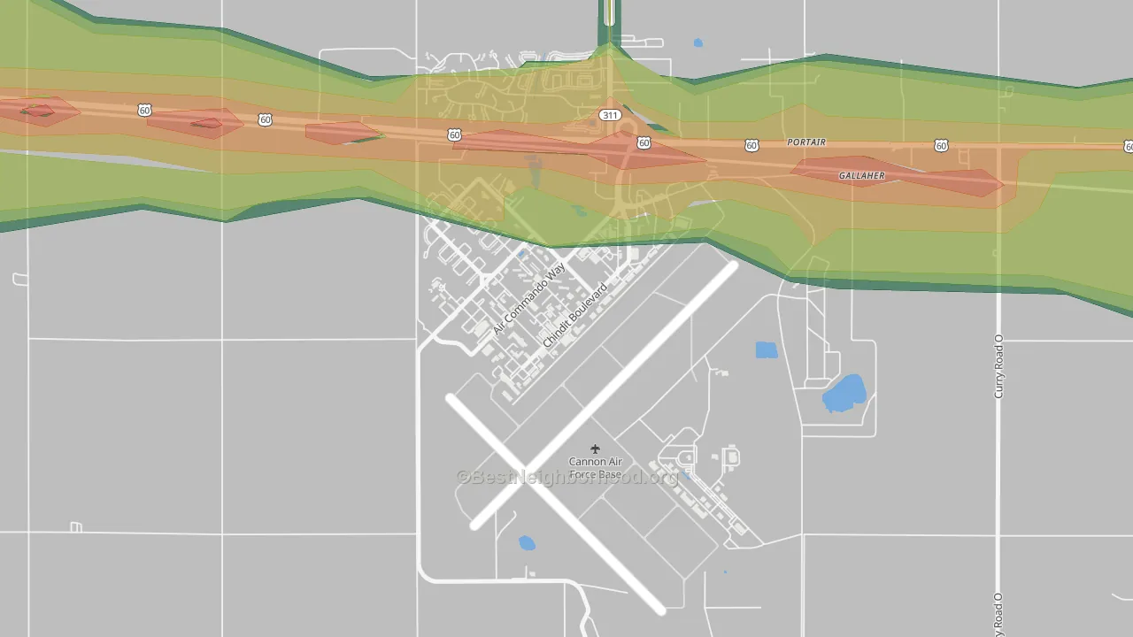88103, NM Map of Noise Levels in 88103