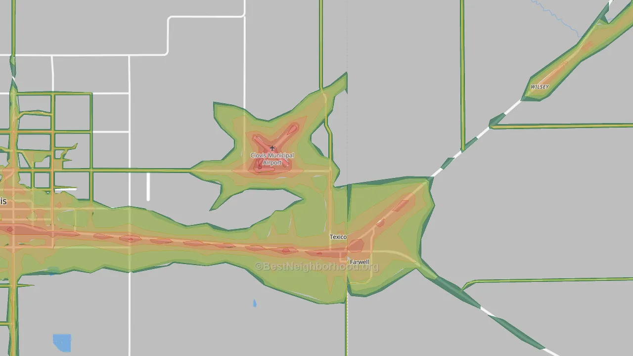 88135, NM Map of Noise Levels in 88135