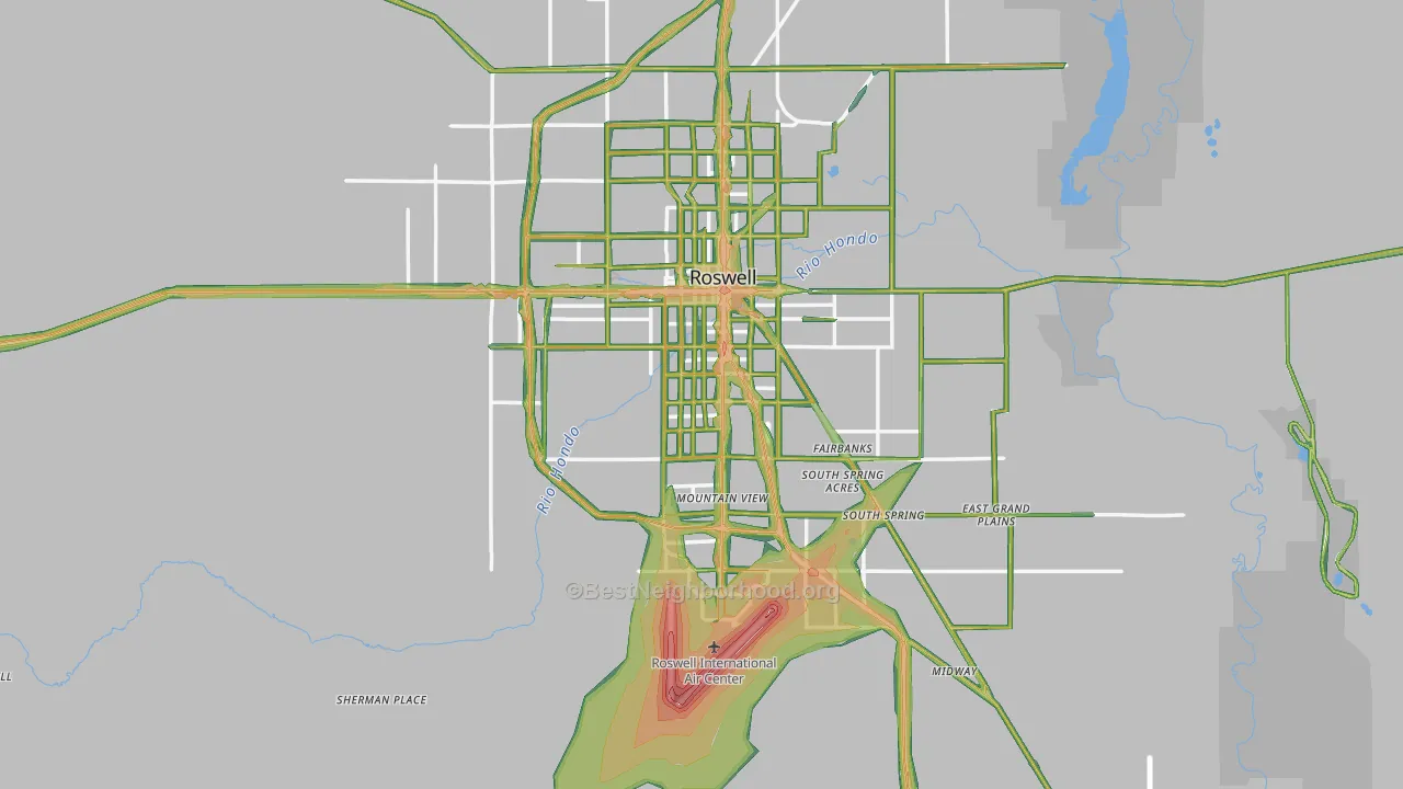 88203, NM Map of Noise Levels in 88203