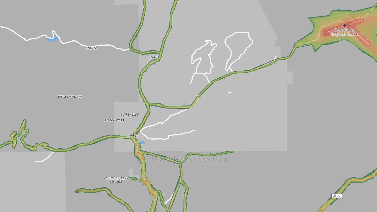 88312, NM Map of Noise Levels in 88312