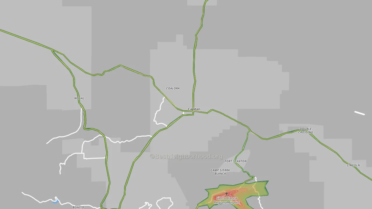 88316, NM Map of Noise Levels in 88316