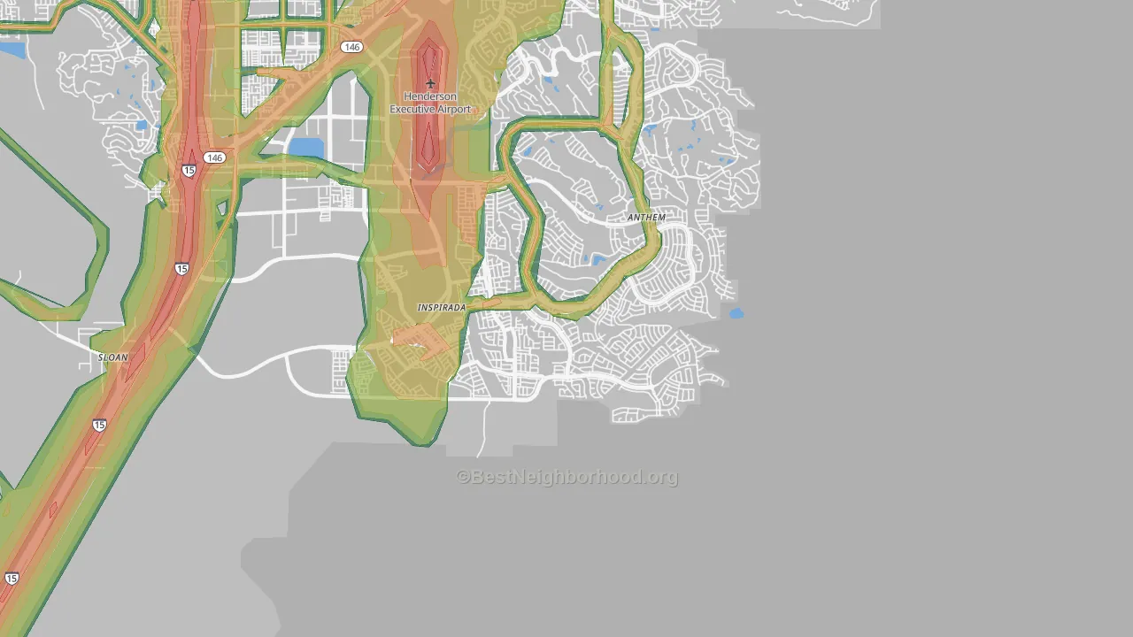 89044, NV Map of Noise Levels in 89044