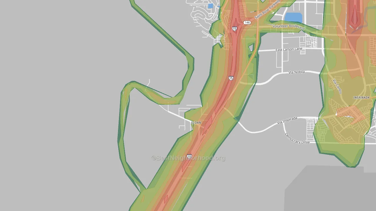 89054, NV Map of Noise Levels in 89054