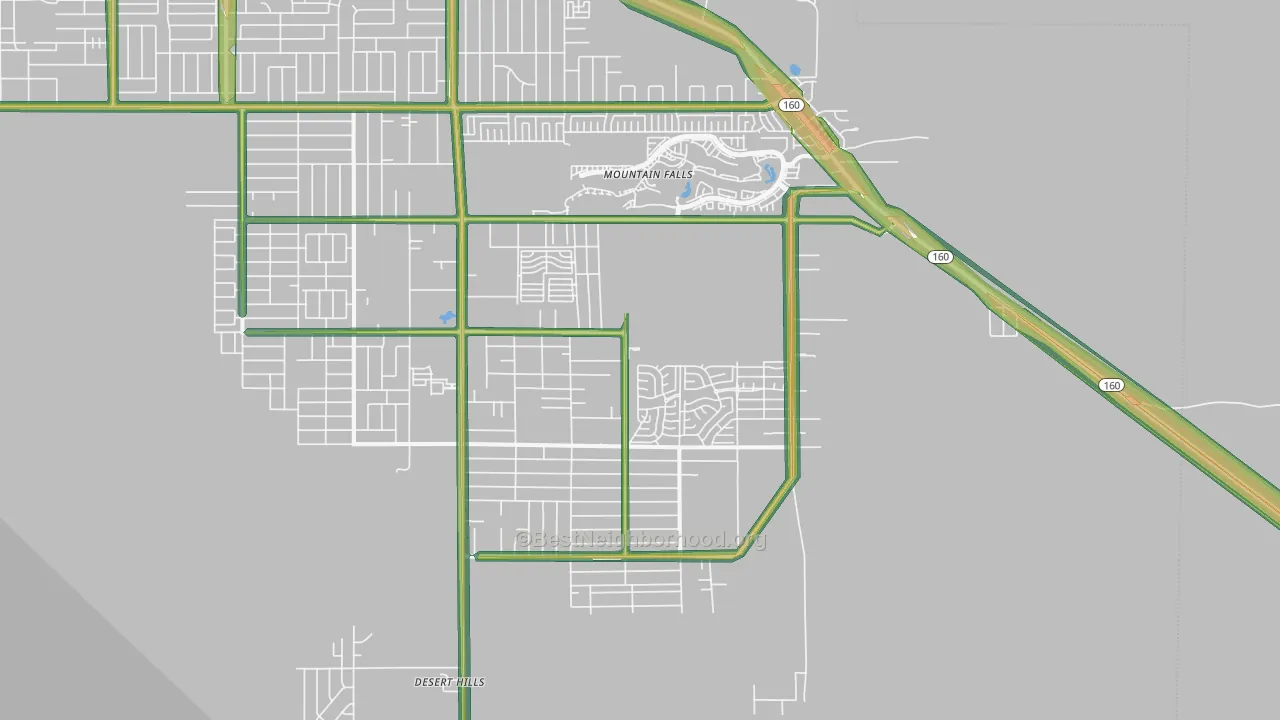 89061, NV Map of Noise Levels in 89061