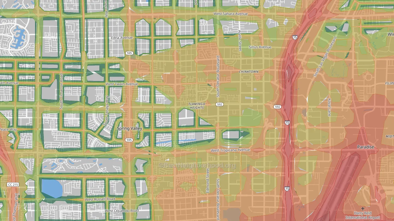 89103, NV Map of Noise Levels in 89103
