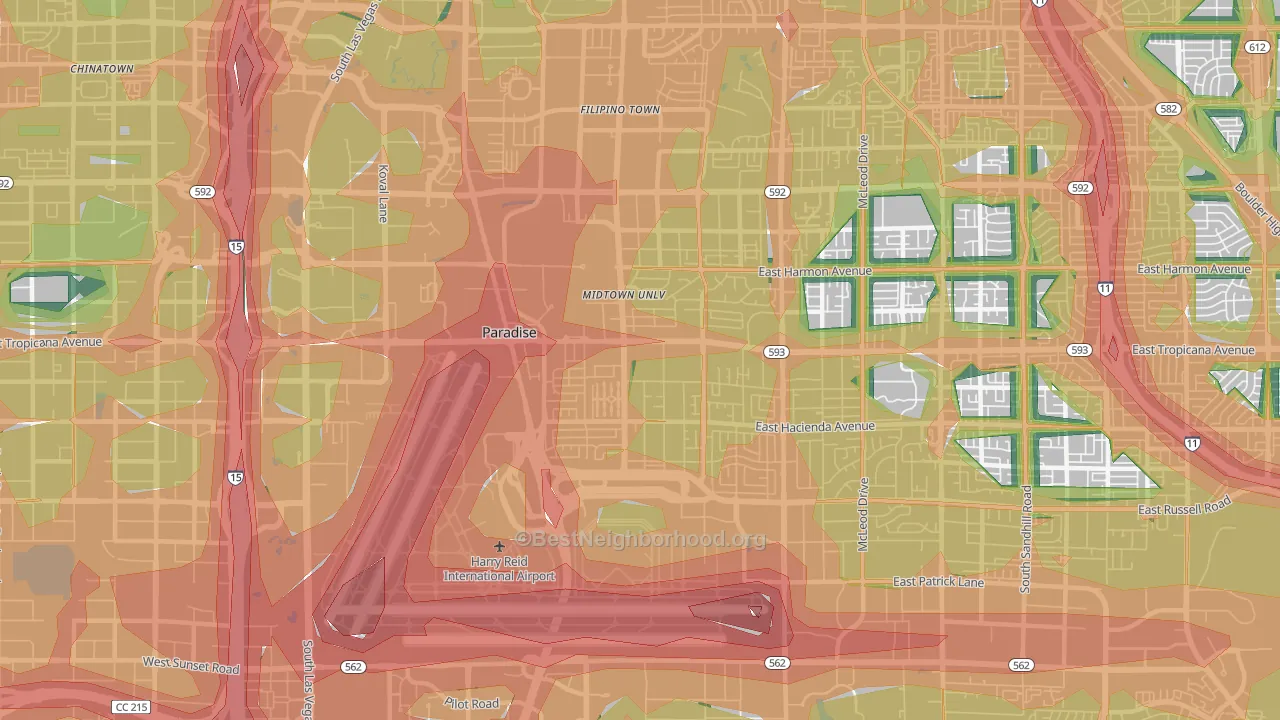 89119, NV Map of Noise Levels in 89119