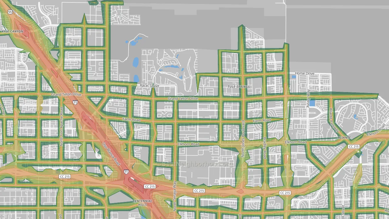 89131, NV Map of Noise Levels in 89131