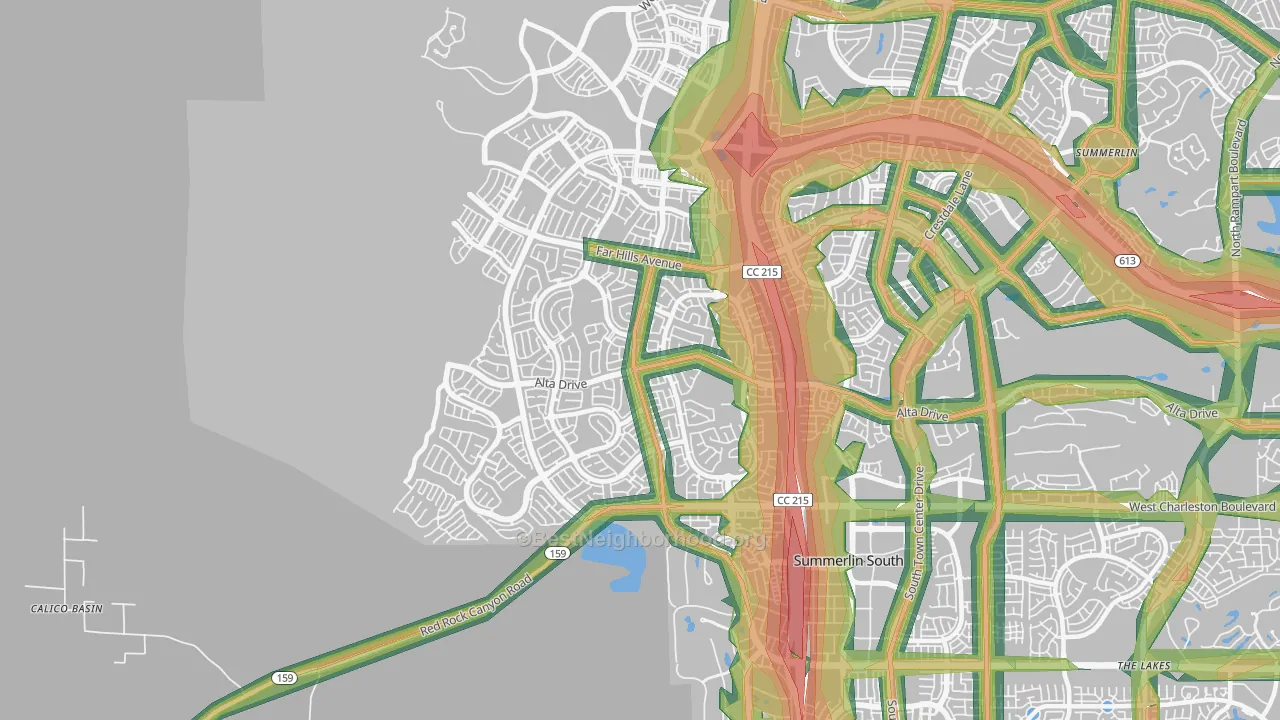 89138, NV Map of Noise Levels in 89138