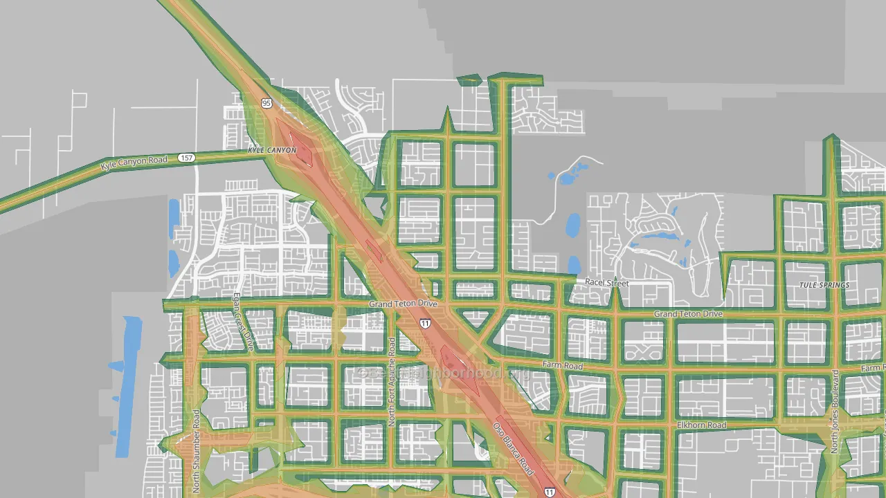 89143, NV Map of Noise Levels in 89143