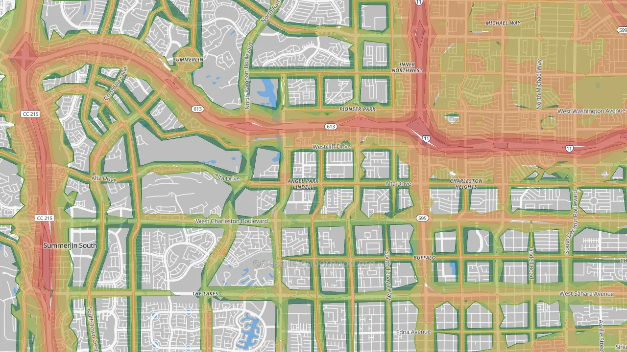 89145, NV Map of Noise Levels in 89145