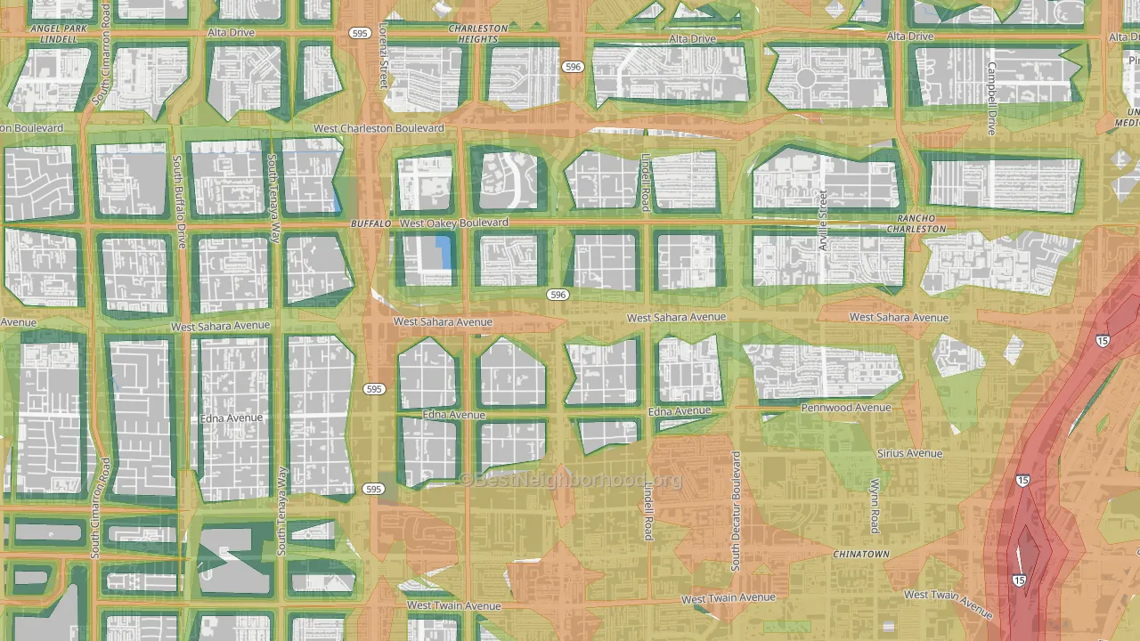 89146, NV Map of Noise Levels in 89146
