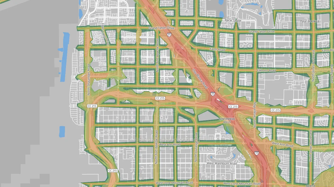 89149, NV Map of Noise Levels in 89149