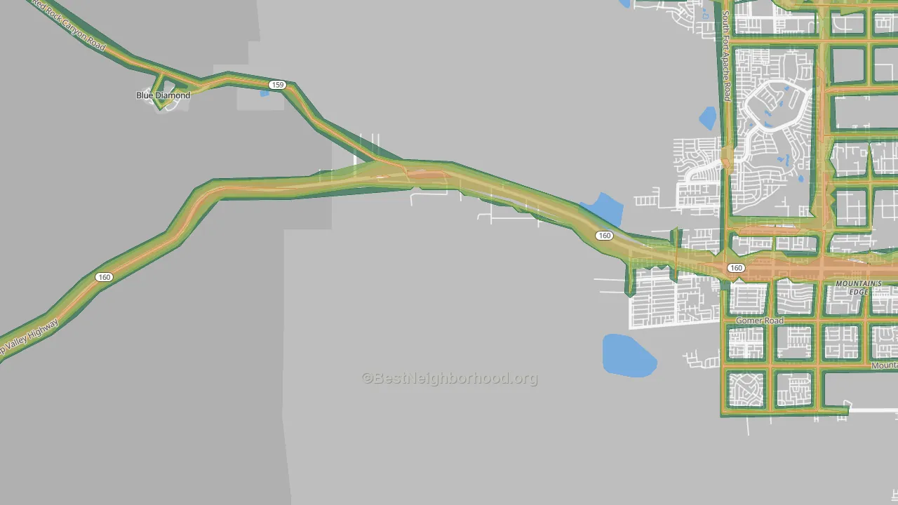 89161, NV Map of Noise Levels in 89161