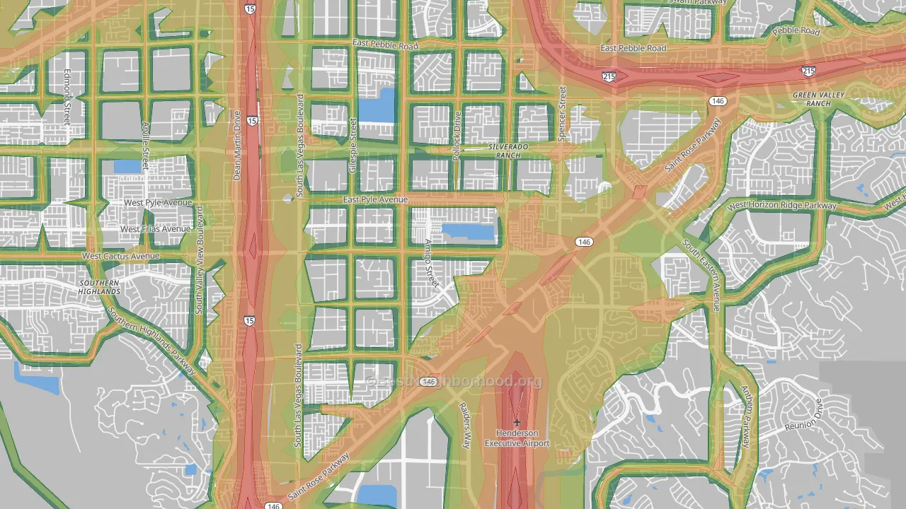 89183, NV Map of Noise Levels in 89183